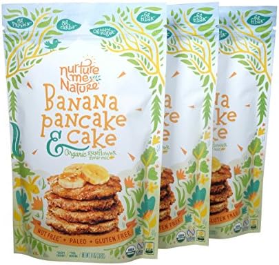 Paleo Nut Free Banana Pancake &amp; Cake Baking Mix / USDA Organic (Pack of 3)