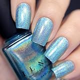ILNP Aria - Sky Blue Ultra Holographic Nail Polish, Chip Resistant Manicure, Non-Toxic Nail Lacquer, Vegan, Cruelty Free, 12ml
