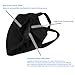 Marygel 5 Pcs Reusable Washable Activated Carbon Cotton Warm PM 2.5 Dust Masks Flu Masks(Black 5 Pcs)