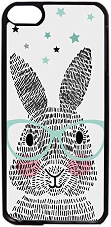 Ipod Touch 6th Generation 3D Phone Case Marvellous Individuallity Protective Cell Covers Snap on Small Gray Rabbit With Glasses Graph Mobile Shell