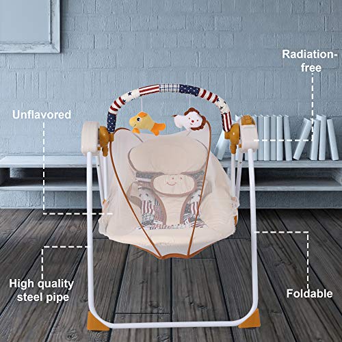 Shopizone® Baby Portable Automatic Swing Cradle/Jhula with Music/Remote