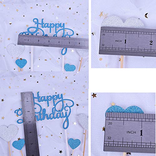 YUINYO-Happy-Birthday-Cake-Topper-lettershappy-birthdayand-love-starbule-and-Silver-Party-Decorations-Birthday-Supplies-Calligraphy-Bling-Cake-toppers