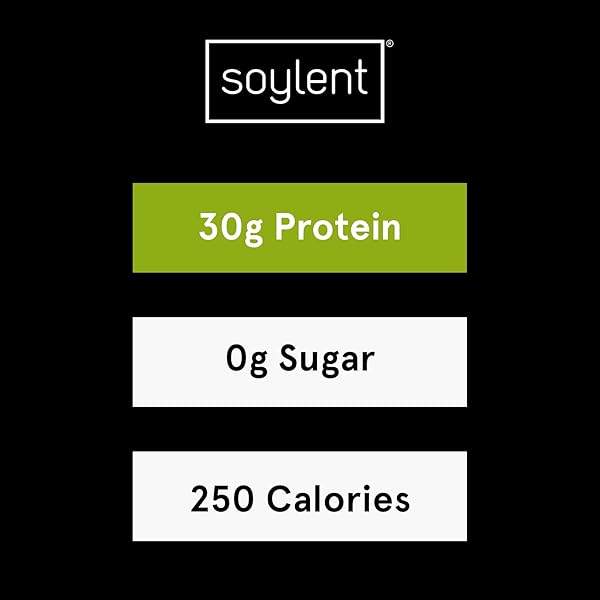 SOYLENT COMPLETE PROTEIN SHAKE, CHOCOLATE, 30G PROTEIN, VEGAN, DAIRY FREE AND 0G SUGAR, READY TO DRINK PROTEIN DRINKS, 11OZ (4 PACK)