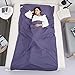 Enerhu Sleeping Bag Liner Adult Travel Sheet Sleep Sack Bulit-in Pillow Case Soft Lightweight Camping Backpacking Hotelthumb 3
