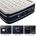 Mersuii Air Mattress Queen Size Portable Inflatable Airbed with Built-in Pump Durable Air Mattress Full Storage Bag Included Classic Stripe Flocked Surface(78x60x20 inch)