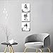 DVQ ART Canvas Wall Art Abstract Buddha Flowers Print Painting Chinese Calligraphy Mural Lotus Orchid Pictures for Living Room Home Decoration 12