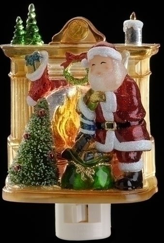 Roman Lights Santa Fireplace Nightlight * Decorative Home New Nite Lite Christmas - //coolthings.us