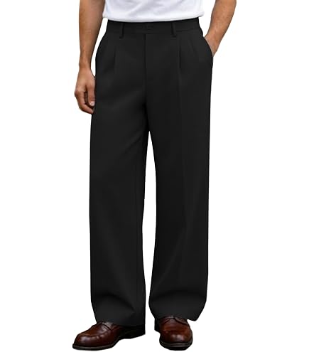 1940s Mens Swing Vintage Style Fishtail Look Trousers (S, Brown1