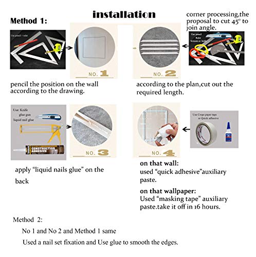 Zhangbl Flexible Crown Molding Overdoor Window Wall Decorative 2.1 inch (5.4cm) Width x 0.35" Thickness (2.1" x 115") - Thumbnail 5