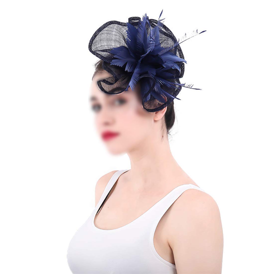 dark navy wedding hat