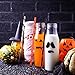 200 Pieces Halloween Paper Straws Pumpkin Bat Spider Web Skeleton Pattern Straws Black Orange Paper Drinking Straws for Halloween Party Supplies (Color Set 2)