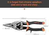 Convy Straight Aviation Tin Snips 25cm Red Aviation Shears Forged Steel view 3