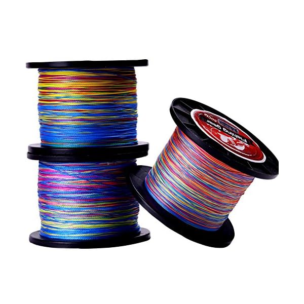 Sougayilang-500m547Yards-4-Strands-12lb-72lb-Multifilament-Pe-Superbraid-and-Braided-Fishing-Line-Grey-Yellow-Black-Green-Multicolor