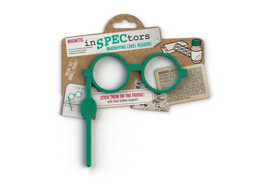 IF Inspectors Magnetic Label Reader Magnifier Glasses - Green