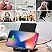 GOXMGO Fast Wireless Charger, 3 Coil Qi Foldable Wireless Charging Stand Charging Pad Inductive Phone Charger Station for iPhone X 8 Samsung Galaxy Note 8 S8 S8 Plus S7 S7 Edge Note 5 S6 Edge Plus