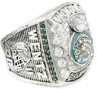 Zoga Philadelphia Eagles Ring, Football Super Bowl LII World Foles and Wentz Championship Replica Ring (9-12)