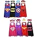 Lazu Superhero Dress Up Costumes 8 Satin Capes with Felt Masks for both Girls and Boys