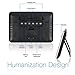 Large Display Digital Wall Clock,Silent Desk Shelf Clocks Battery Operated Easy to Read nightstand Alarm Clock with Large LCD Display (Day Calendar Temperature)for Office Home Shower Black W/Silver