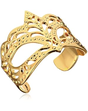 Mask Gold/Multi-Colored Cuff Bracelet