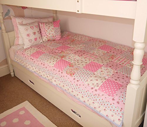 Girl's Single Patchwork quilt Handmade design using designer fabrics.