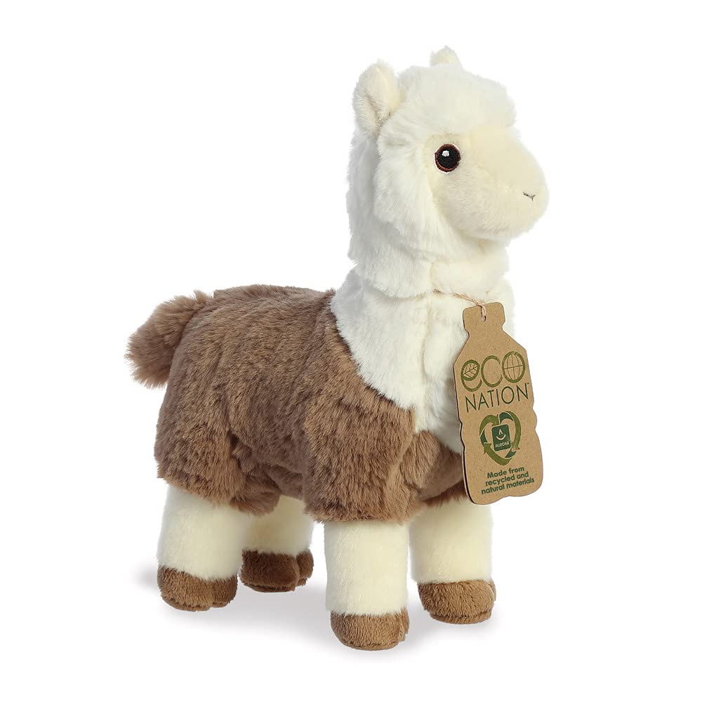 Aurora, 35039, Eco Nation Alpaca Two-Tone, 11In, Soft Toy, Brown & White