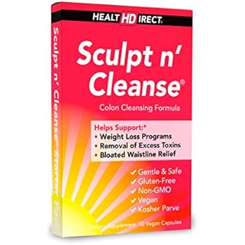 Sculpt N Cleanse Colon Cleanse Detox Weight Loss Increased Energy Supplement Vegan Non Gmo