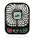 Welltop® 3'' Mini Pocket Fan 3-INCH Electric Personal Fans 3 Speeds Portable Mini USB Rechargeable Summer Fan Partable Table Fan with Built-in battery F168 (Black)