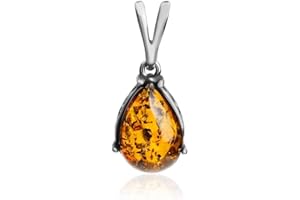 Ian and Valeri Co. Amber Sterling Silver Drop Pendant