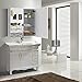 Tangkula Bathroom Medicine Cabinet, Wide Wall Mount Mirrored Cabinet with Adjustable Shelf, Bathroom Double Mirror Door Cabinet (24