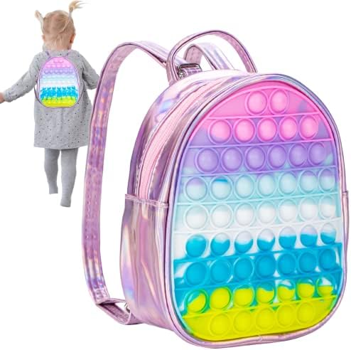 FOUOEIW Pop Backpack Purse for Girls Pop Shoulder Bag Rainbow Mini