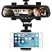 INCART Car Mount, Cell Phone Holder, 360° Car Rearview Mirror Mount Truck Auto Bracket Holder Cradle Compatible with iPhone, Samsung, GPS/PDA / MP3 / MP4 Devices (Black)