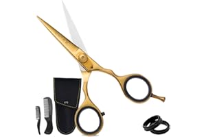 ONTAKI Professional Japanese Steel Beard Scissor Salon Shears - Hand Forged Barber Scissors for Comfort and Precision - Trimm