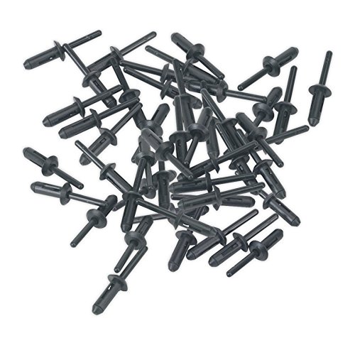 Jack Sealey - Sealey Plastic Rivets Ã6.6X17.2Mm Pack Of 50