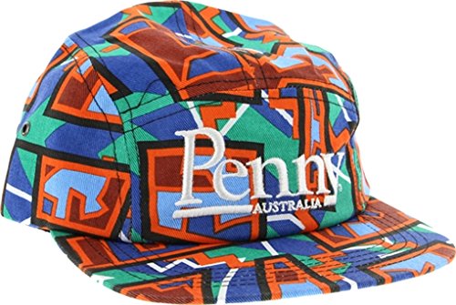 Penny 5 Panel Hat Adj - Spike Org/Blue/Green/Asst