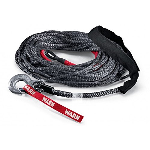 WARN 96040 Spydura Pro Synthetic Winch Cable Rope with Loop Ends 3/8