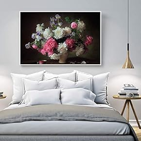 Floating Framed Canvas Wall Art for Living Room, Bedroom Still Life Canvas Prints for Home Decoration Ready to Hang - 16x24 inches