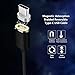 Magnetic Type C Cable, NXET USB C cable Magnetic for Samsung Galaxy S8 S8+ Note 8 charger, Nintendo Switch, Google Pixel 2/ 2 XL, Nexus 6P, LG V20 G6 G5,the new MacBook(1pack-Black)
