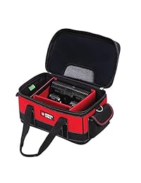 Porter Cable PCCB122C2 20V MAX Dual Port Charger Bag con dos baterías