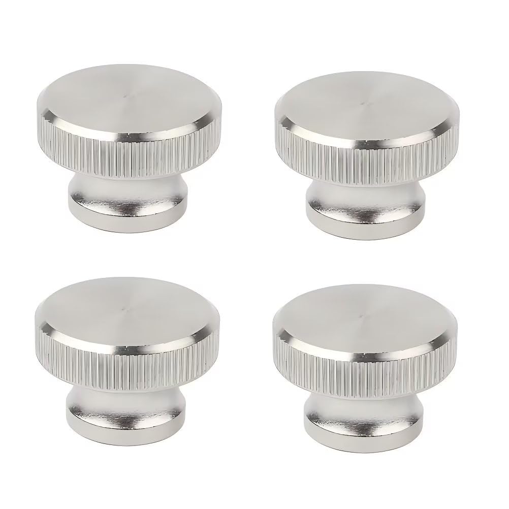 SYDARSYN M6 Knurled Thumb Nuts (Blind Hole) 304 Stainless Steel High Head Round Knurled Knobs (4 pcs)