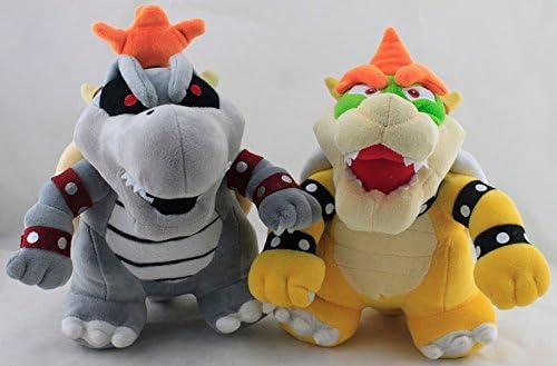 Super Mario Bros Dry Bones Bowser Koopa Bowser Set of 2 pcs Soft Plush Figure Toy Anime Stuffed Animal Child Gift Doll