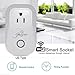 Jinvoo Wi-Fi Smart Plug Wireless Outlet, Remote Control Your Devices, No Hub Required, Compatible with Alexa Echo, Works with Google Home