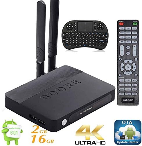 Kukele Internet Streaming Media Player MINI PC [K-U updator/S912/2GB+16GB/Octa Core/4K/Antenna/Instruction/Wireless Keyboard] Android Marshmallow TV Box Pro Media Center