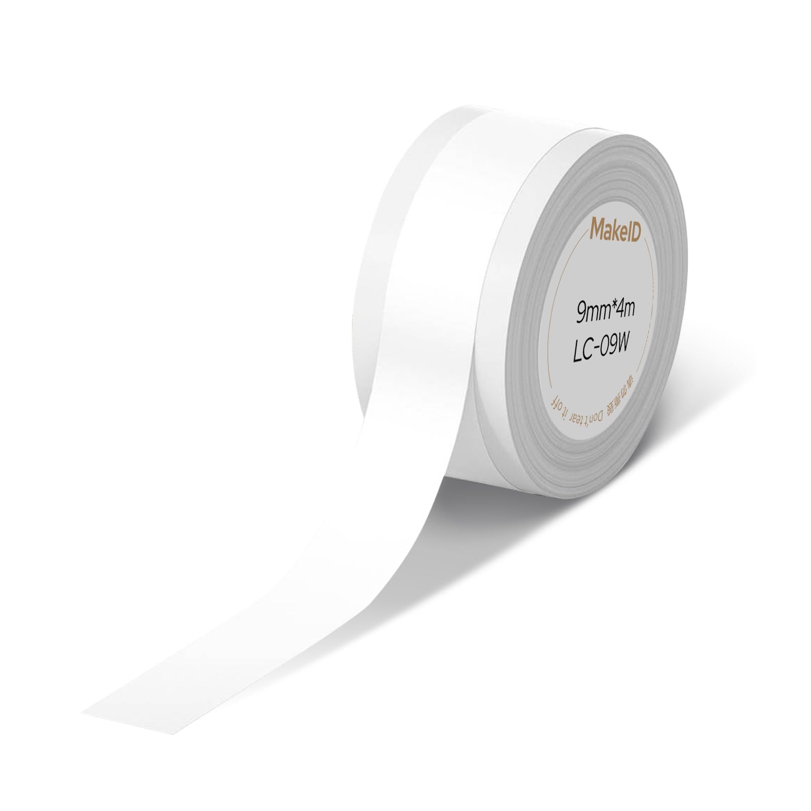 Photo 1 of Makeid L1-C Label Maker Tape Refills, 9mm x 4m (0.35" x 13'), Continuous Thermal Laminated Label Tape Replacement, Waterproof, Self-Adhesive