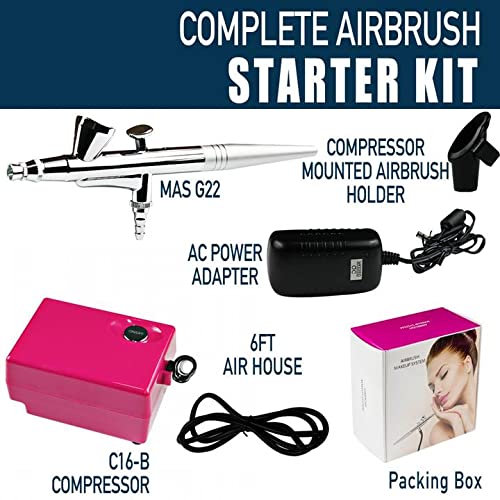HUBEST Airbrush Makeup System kit Beauty Cosmetic 3 Level Pressure