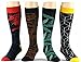 DapperGanger Mens Colorful Dress Socks Fashion Multipack Happy Funky Crazy Funny
