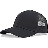 TSSGBL Classic Mesh Trucker Hat, Small & OSFM & XXL Options, Men Women Basic Adjustable Snapback Plain Blank Baseball Cap