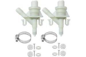 DKVUDHO 2pcs 385311641 Water Valve Kit RV Toilet Valve Replacement for Do-me-tic Sealand 300 301 310 311 320 321 Series Camper Toilet Valve