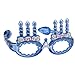 LED Flashing Creative Glasses of Birthday Candle. Artware Prop of Candle Glasses for Birthday Party(blue)