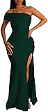Sexy One Shoulder High Split Maxi Dresses for Women