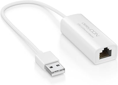 deleyCON USB 2.0 Ethernet Adapter RJ45 10/100Mbit/s Network Card for PC Laptop